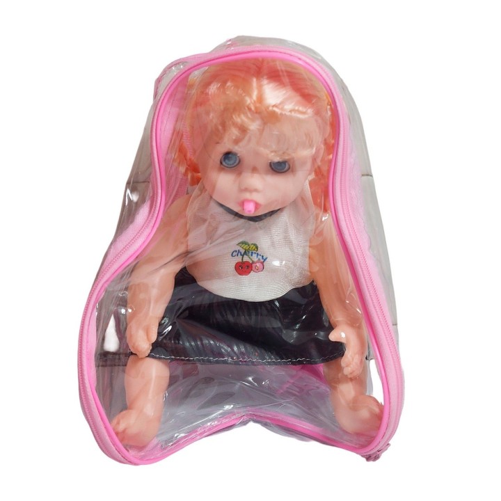 Muñeca Vestido Con Chupo En Bolso Juguete Niñas