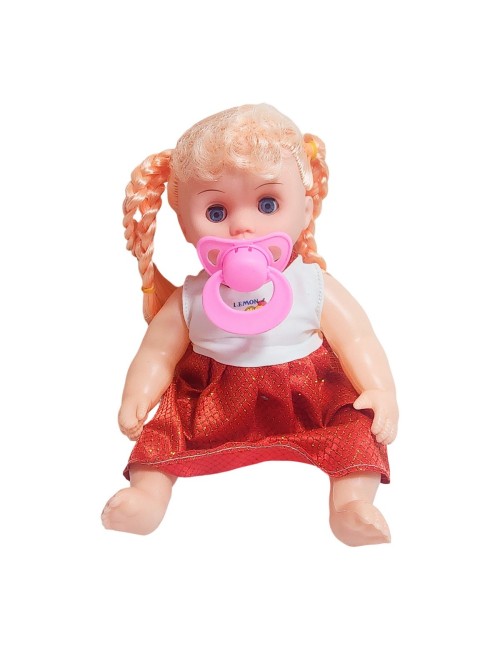 Muñeca Vestido Con Chupo En Bolso Juguete Niñas