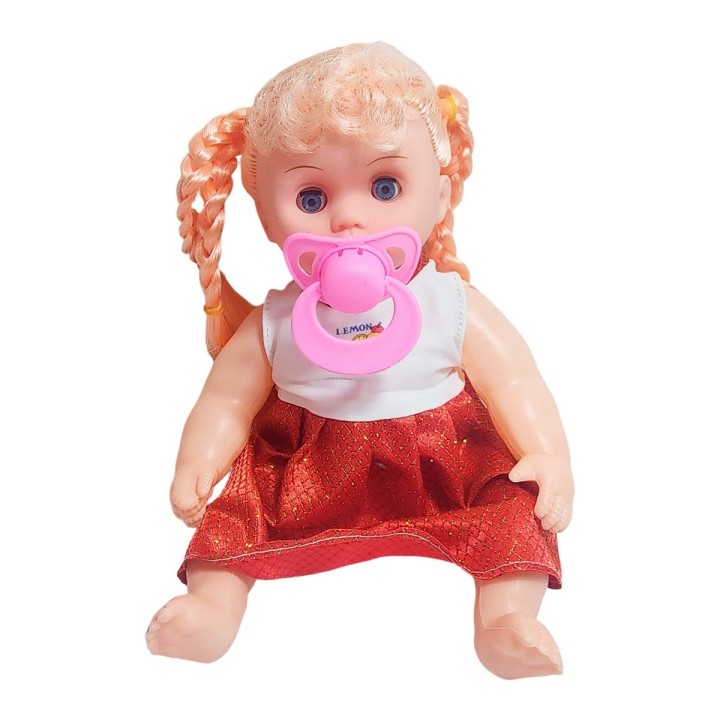 Muñeca Vestido Con Chupo En Bolso Juguete Niñas