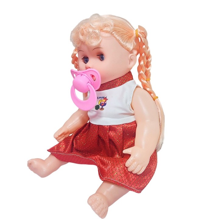Muñeca Vestido Con Chupo En Bolso Juguete Niñas