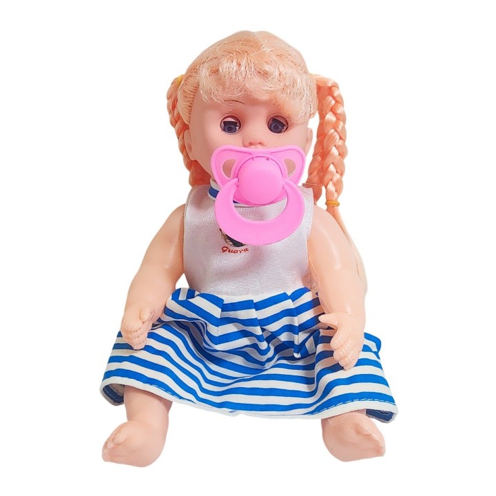 Muñeca Vestido Con Chupo En Bolso Juguete Niñas