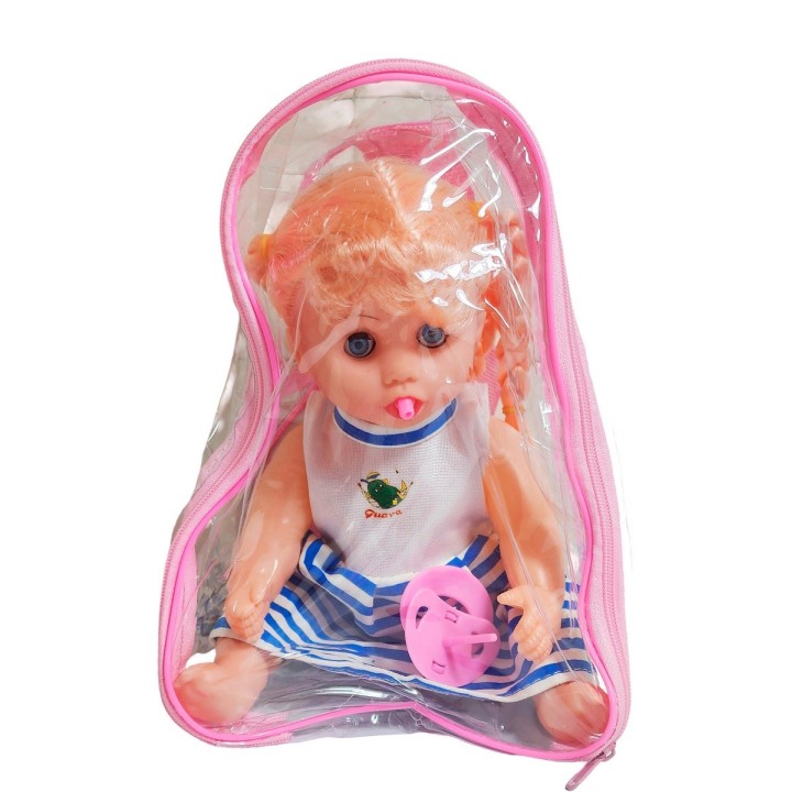 Muñeca Vestido Con Chupo En Bolso Juguete Niñas
