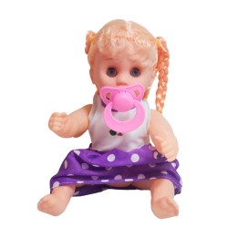 Muñeca Vestido Con Chupo En Bolso Juguete Niñas