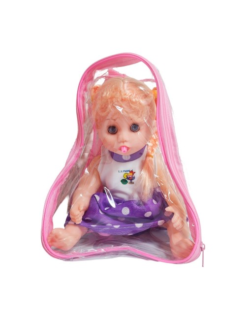 Muñeca Vestido Con Chupo En Bolso Juguete Niñas