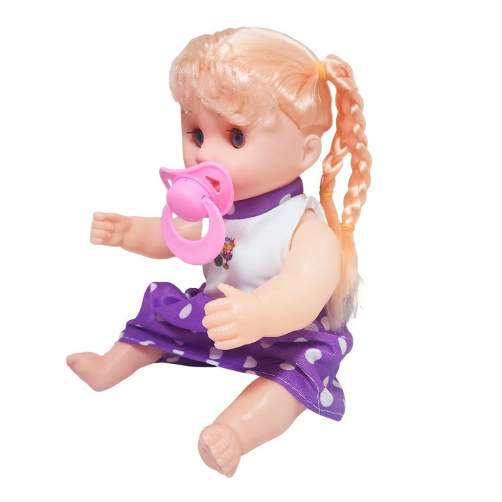 Muñeca Vestido Con Chupo En Bolso Juguete Niñas