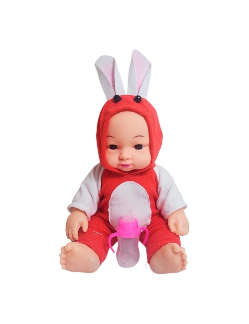 Muñeco Bebe Con Tetero Y Pijama En Bolso Juguete Niñas