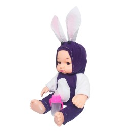 Muñeco Bebe Con Tetero Y Pijama En Bolso Juguete Niñas