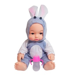 Muñeco Bebe Con Tetero Y Pijama En Bolso Juguete Niñas