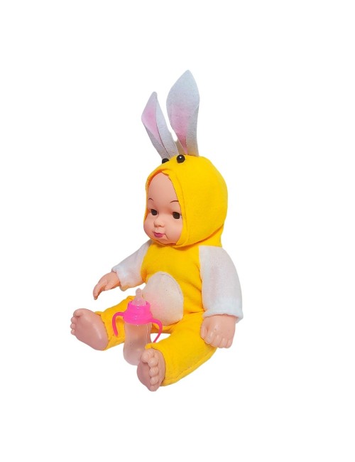 Muñeco Bebe Con Tetero Y Pijama En Bolso Juguete Niñas