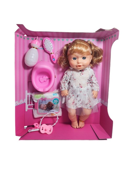 Muñeca Bebe Realista Peine Tetero Pañal De Juguete Niñas