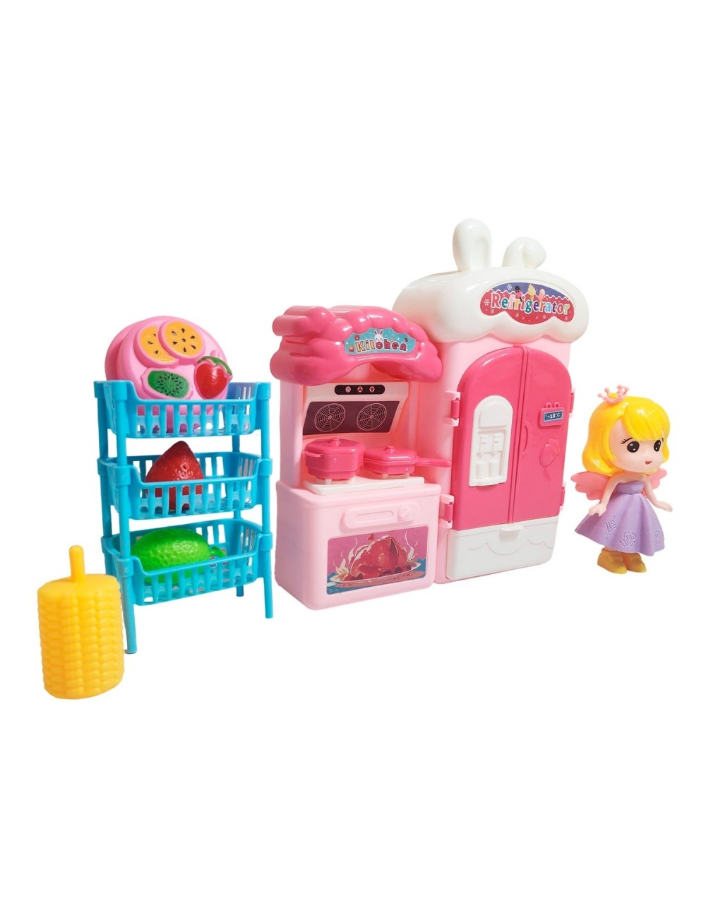 Muñeca Juguete Niñas + Accesorios De Cocina Interactivo