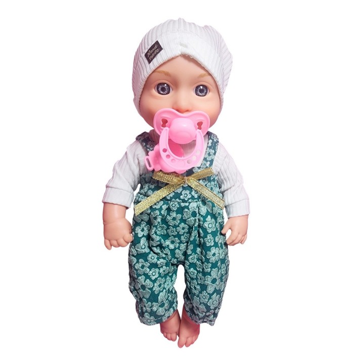 Muñeco Bebe Realista Con Pijama Sonajero Pañal De Juguete