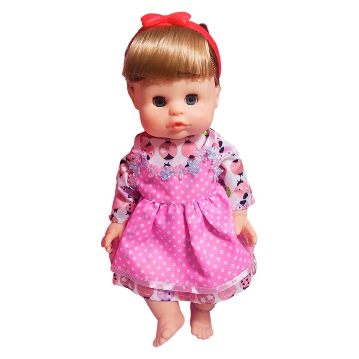 Muñeca Bebe Realista Con Tetero Secador De Juguete Niñas