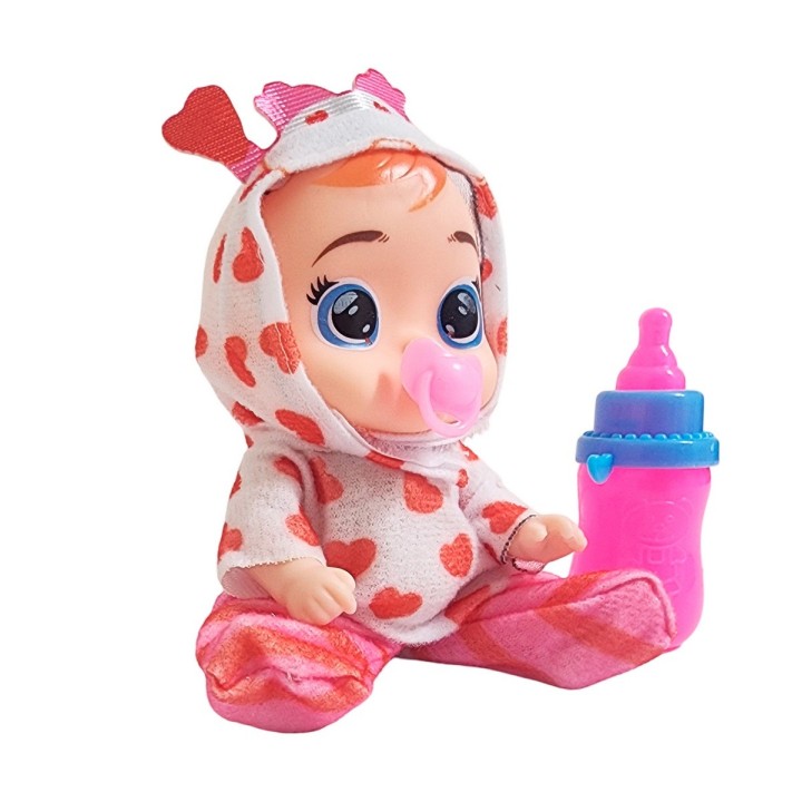 Muñeca Mini Pijama Colores + Chupo Y Tetero Juguete Niñas