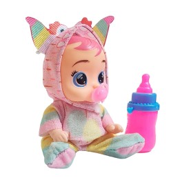 Muñeca Mini Pijama Colores + Chupo Y Tetero Juguete Niñas