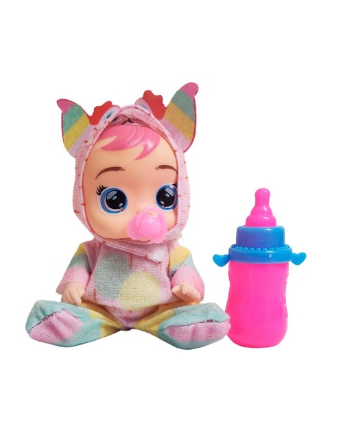 Muñeca Mini Pijama Colores + Chupo Y Tetero Juguete Niñas
