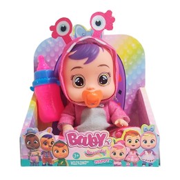 Muñeca Mini Pijama Colores + Chupo Y Tetero Juguete Niñas