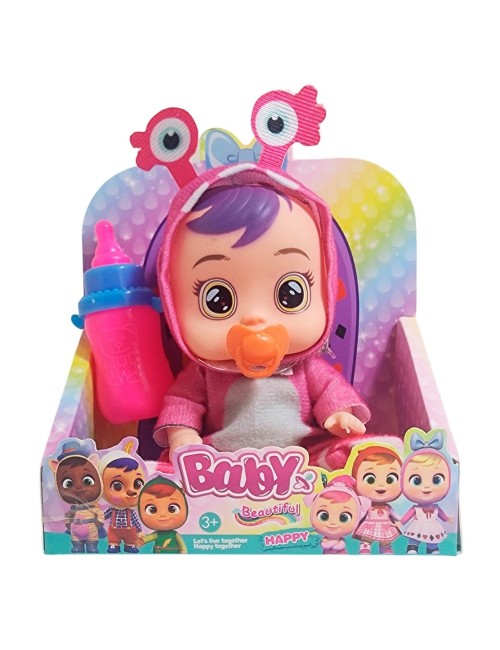 Muñeca Mini Pijama Colores + Chupo Y Tetero Juguete Niñas