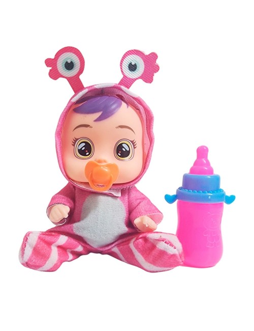 Muñeca Mini Pijama Colores + Chupo Y Tetero Juguete Niñas