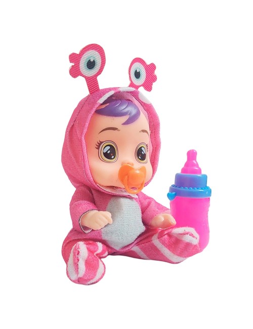 Muñeca Mini Pijama Colores + Chupo Y Tetero Juguete Niñas