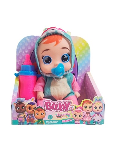 Muñeca Mini Pijama Colores + Chupo Y Tetero Juguete Niñas