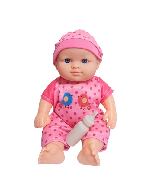 Muñeca Con Vestido Figura + Tetero Juguete Niñas