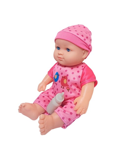 Muñeca Con Vestido Figura + Tetero Juguete Niñas