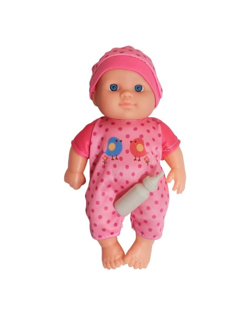 Muñeca Con Vestido Figura + Tetero Juguete Niñas