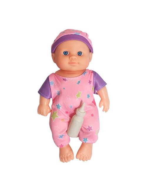 Muñeca Con Vestido Figura + Tetero Juguete Niñas
