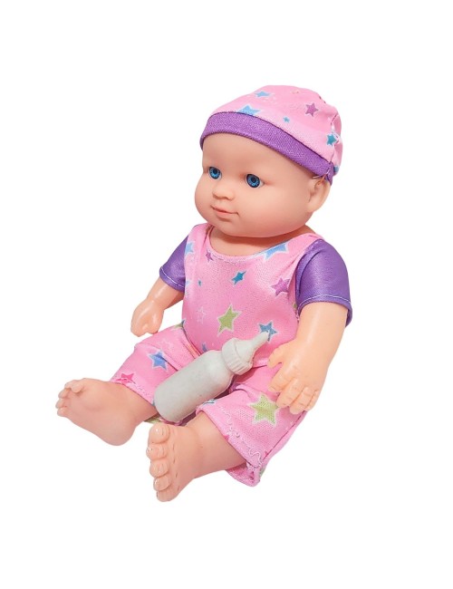 Muñeca Con Vestido Figura + Tetero Juguete Niñas