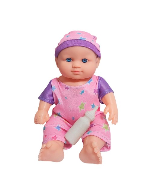 Muñeca Con Vestido Figura + Tetero Juguete Niñas