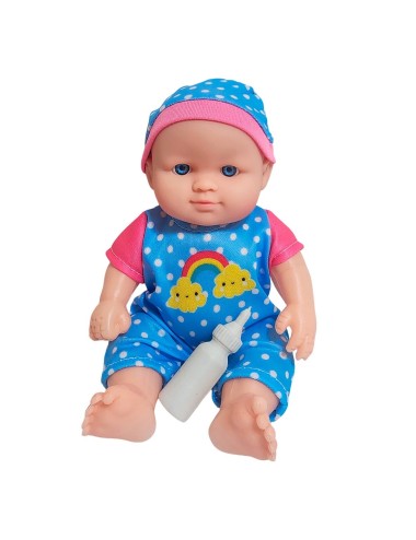 Muñeca Con Vestido Figura + Tetero Juguete Niñas