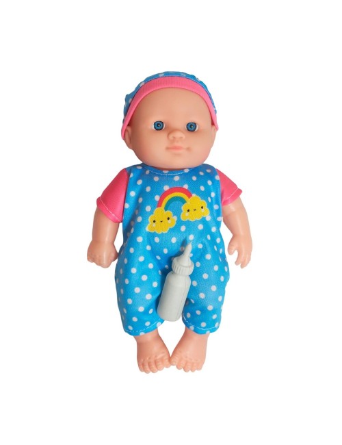 Muñeca Con Vestido Figura + Tetero Juguete Niñas