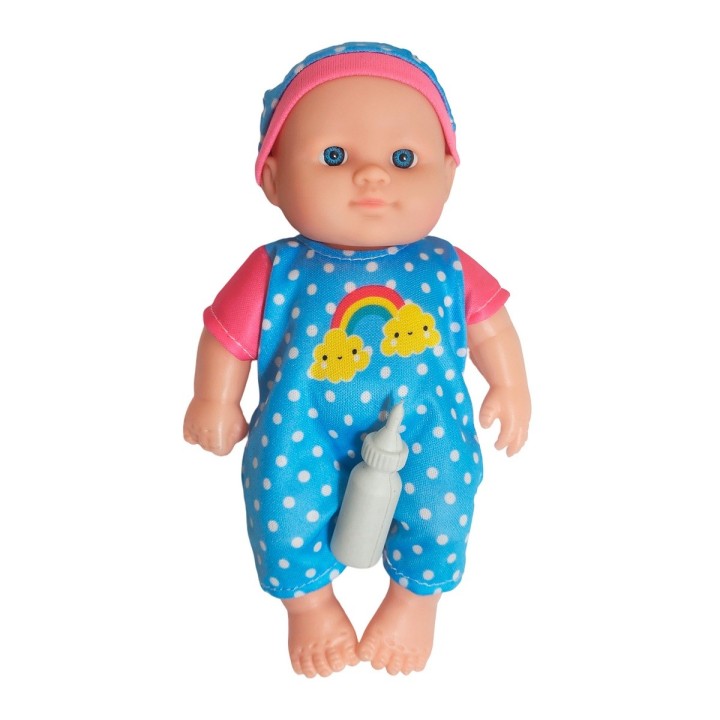 Muñeca Con Vestido Figura + Tetero Juguete Niñas