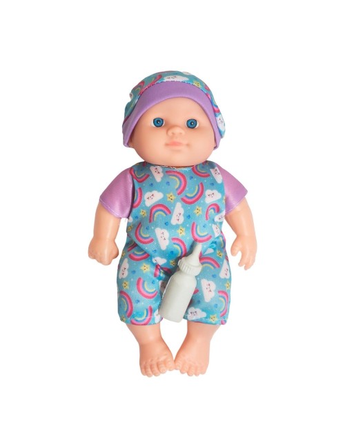 Muñeca Con Vestido Figura + Tetero Juguete Niñas