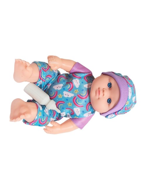 Muñeca Con Vestido Figura + Tetero Juguete Niñas