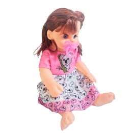 Muñeca Bebe Con Vestido Colores + Chupo Juguete Niñas