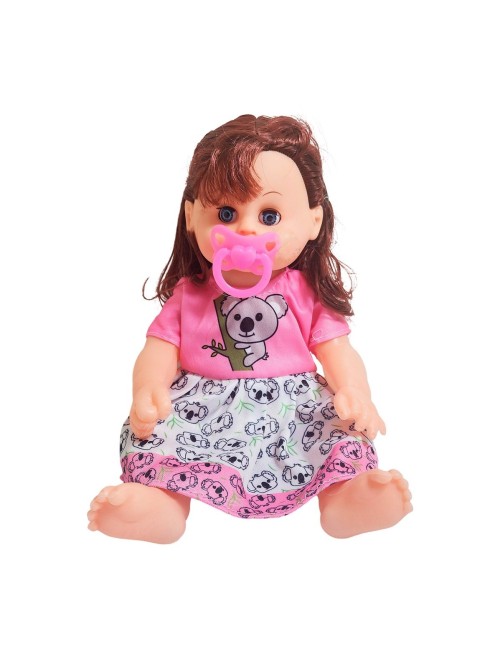 Muñeca Bebe Con Vestido Colores + Chupo Juguete Niñas