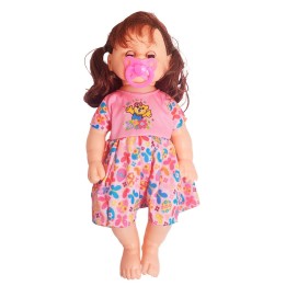 Muñeca Bebe Con Vestido Colores + Chupo Juguete Niñas
