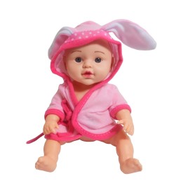 Muñeco Bebe Bata De Baño + Accesorios Juguete Niñas