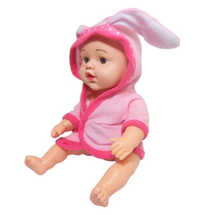 Muñeco Bebe Bata De Baño + Accesorios Juguete Niñas