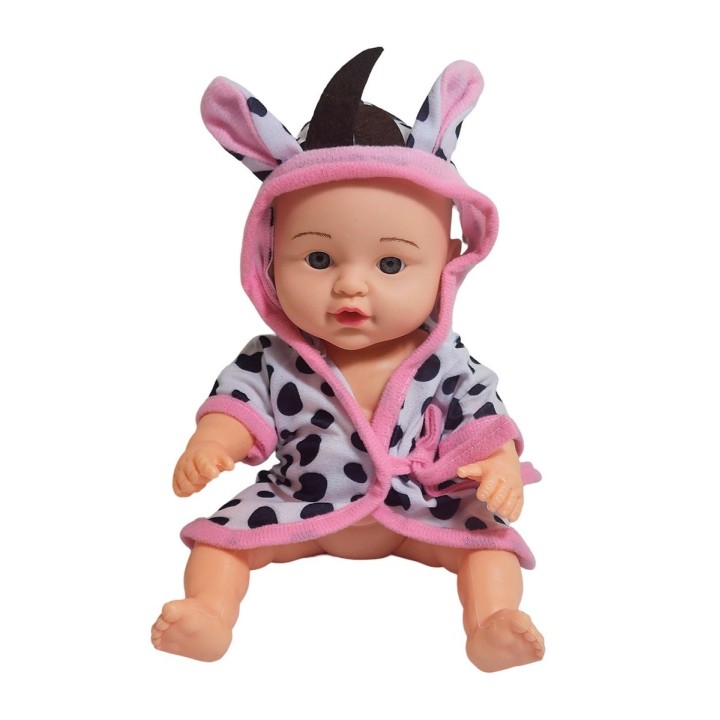 Muñeco Bebe Bata De Baño + Accesorios Juguete Niñas