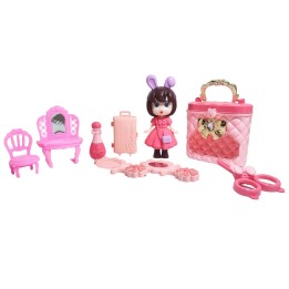 Muñeca Juguete Niñas + Accesorio Belleza Tocador Interactivo