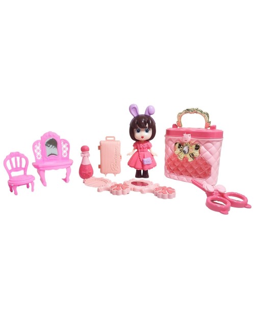 Muñeca Juguete Niñas + Accesorio Belleza Tocador Interactivo