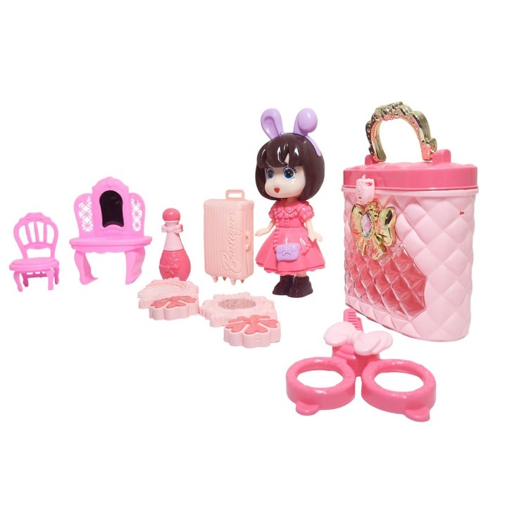 Muñeca Juguete Niñas + Accesorio Belleza Tocador Interactivo