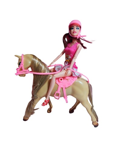 Muñeca Jinete Con Caballo Juguete Niñas + Accesorios
