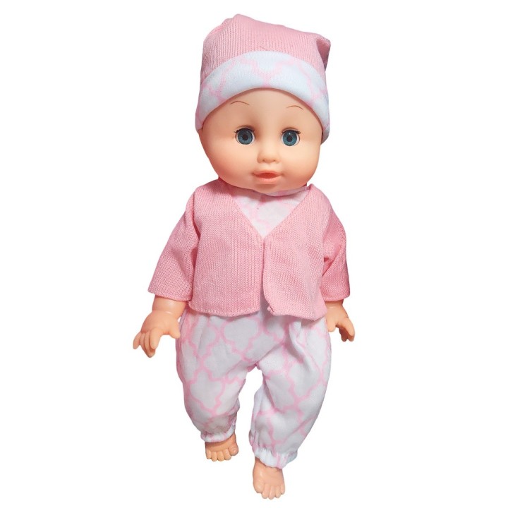 Muñeco Bebe Con Vestido +utencilios Juguete Niña Interactivo