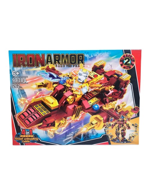Super Heroe Nave Robot Figura Armable Armatodo Interactivo