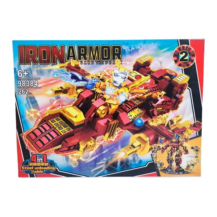 Super Heroe Nave Robot Figura Armable Armatodo Interactivo