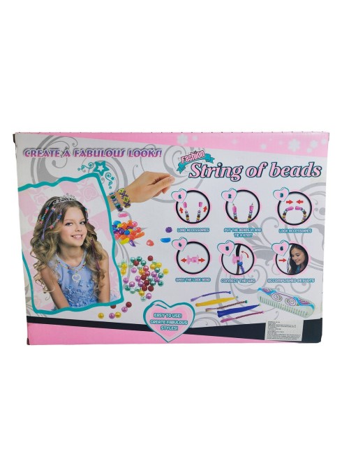 Set Kit Para Hacer Pulseras Y Peinados + Trenzas Extensiones
